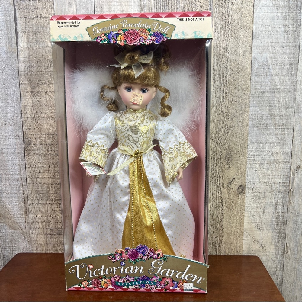 Victoria Garden Collection Brass Key Genuine Porcelain Doll 1998 Angel D…